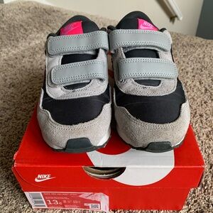 Nike Kids Sneakers - Black, Gray, and Pink